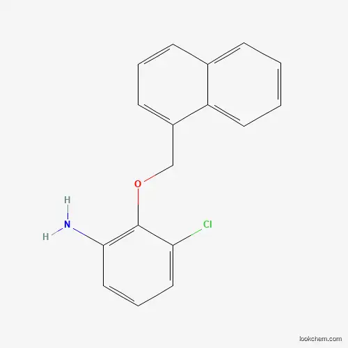 Molecular Structure of 946714-54-1 (3-Chloro-2-(1-naphthylmethoxy)aniline)