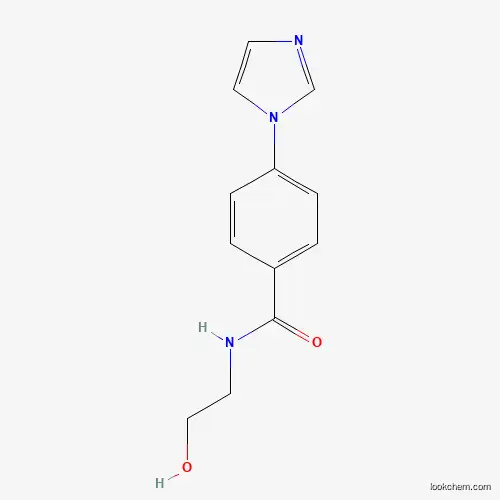 Molecular Structure of 952183-34-5 (N-(2-hydroxyethyl)-4-(1H-imidazol-1-yl)benzenecarboxamide)