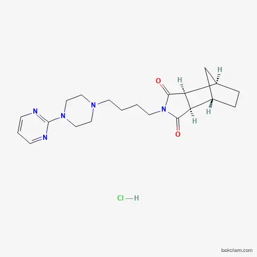 4,7-Methano-1H-isoindole-1,3(2H)-dione, hexahydro-2-[4-[4-(2-pyrimidinyl)-1-piperazinyl]butyl]-, hydrochloride, (3aR,4S,7R,7aS)-rel-