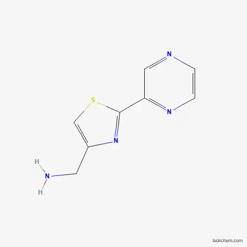 Molecular Structure of 1033693-08-1 ((2-Pyrazin-2-yl-1,3-thiazol-4-yl)methylamine)
