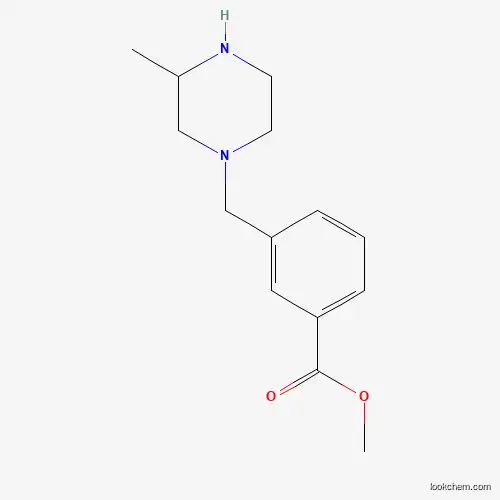 Molecular Structure of 1131622-68-8 (Methyl 3-[(3-methylpiperazin-1-yl)methyl]benzoate)