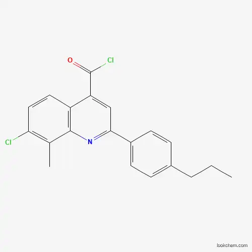 7-Chloro-8-methyl-2-(4-propylphenyl)quinoline-4-carbonyl chloride