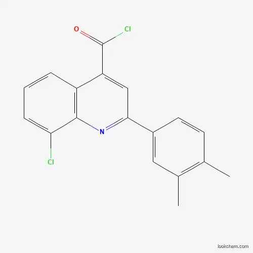 Molecular Structure of 1160256-38-1 (8-Chloro-2-(3,4-dimethylphenyl)quinoline-4-carbonyl chloride)