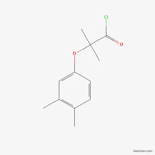 Molecular Structure of 1160257-80-6 (2-(3,4-Dimethylphenoxy)-2-methylpropanoyl chloride)
