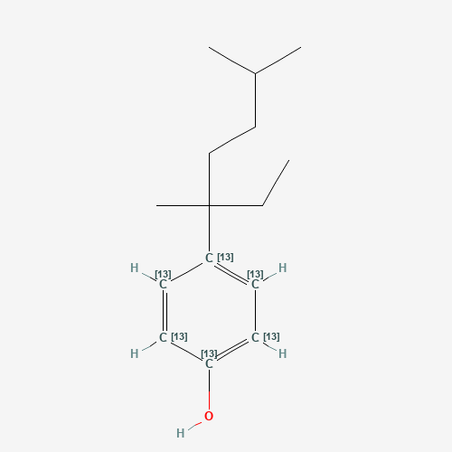 3,6,3-Nonylphenol-13C6,  363-NP-13C6,  4-(1-Ethyl-1,4-dimethylpentyl)phenol-13C6  (ring-13C6)(1173020-38-6)