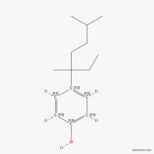 3,6,3-Nonylphenol-13C6,  363-NP-13C6,  4-(1-Ethyl-1,4-dimethylpentyl)phenol-13C6  (ring-13C6)