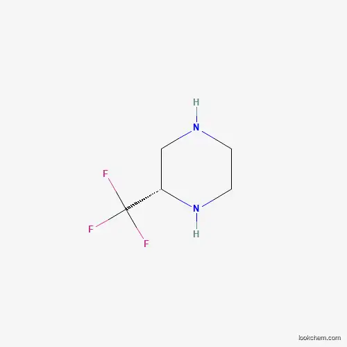Molecular Structure of 1187931-35-6 ((S)-2-Trifluoromethyl-piperazine)