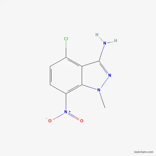 Molecular Structure of 1192263-90-3 (4-chloro-1-methyl-7-nitro-1H-indazol-3-amine)