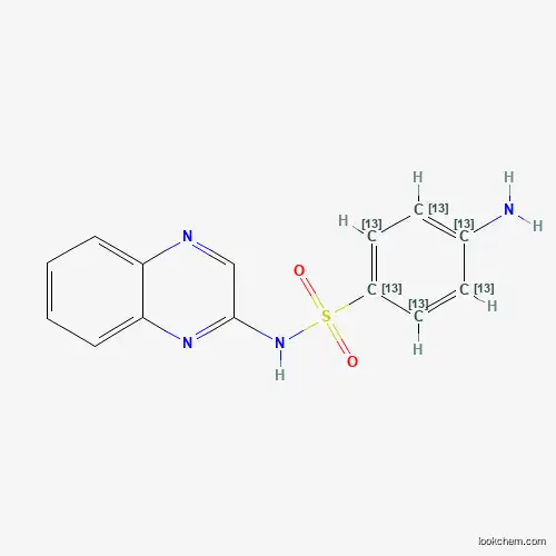 Molecular Structure of 1202864-52-5 (Sulfaquinoxaline-(phenyl-13C6))