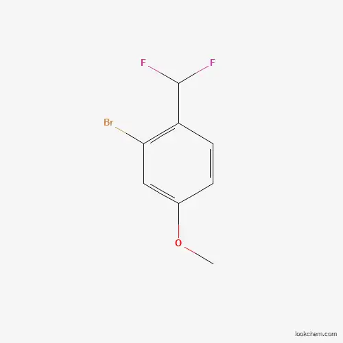 Molecular Structure of 1214379-79-9 (2-Bromo-1-(difluoromethyl)-4-methoxybenzene)