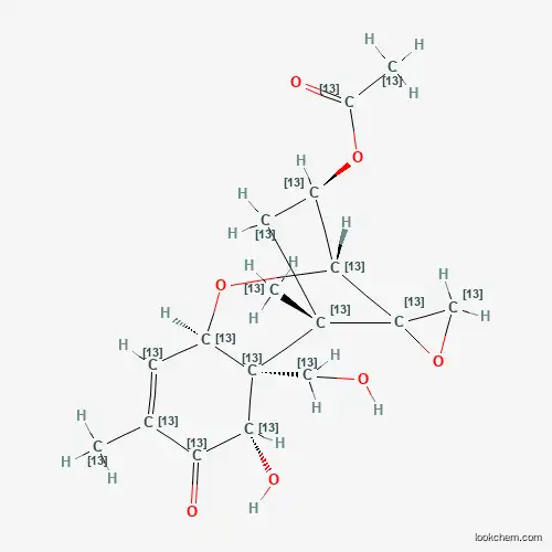 Molecular Structure of 1217476-81-7 (3-Acetyldeoxynivalenol 13C17)