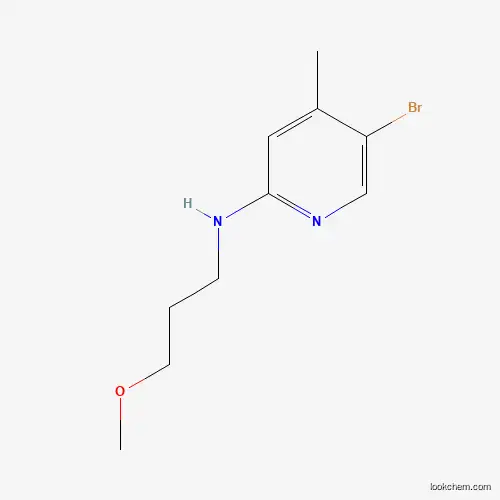 Molecular Structure of 1220028-88-5 (5-Bromo-N-(3-methoxypropyl)-4-methyl-2-pyridinamine)