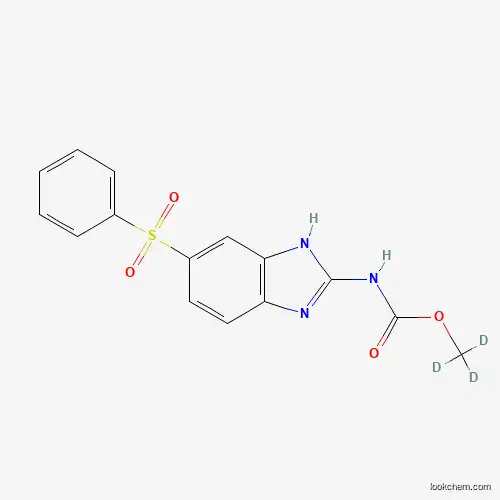 Molecular Structure of 1228182-49-7 (Fenbendazole sulfone-d3, VETRANAL(TM), analytical standard)