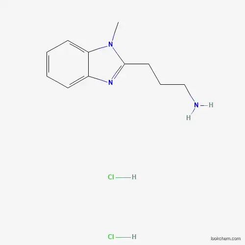 Molecular Structure of 1245569-34-9 (3-(1-methyl-1H-benzo[d]imidazol-2-yl)propan-1-amine dihydrochloride)