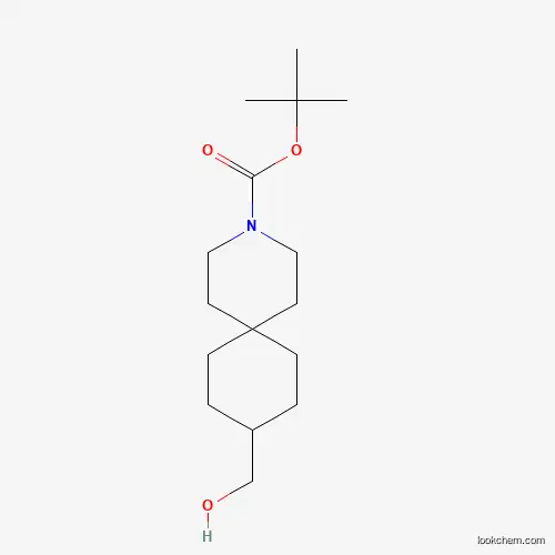 Molecular Structure of 1341036-19-8 (tert-Butyl 9-(hydroxymethyl)-3-azaspiro-[5.5]undecane-3-carboxylate)