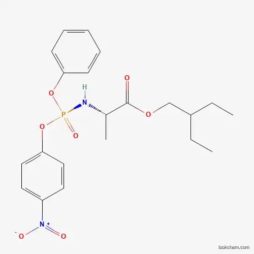 Molecular Structure of 1354823-36-1 (N-[(S)-(4-nitrophenoxy)phenoxyphosphinyl]-L-Alanine 2-ethylbutyl ester)
