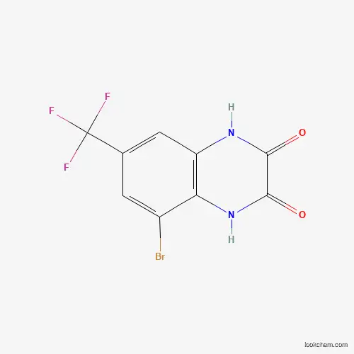 Molecular Structure of 153504-79-1 (5-Bromo-7-(trifluoromethyl)-1,4-dihydroquinoxaline-2,3-dione)