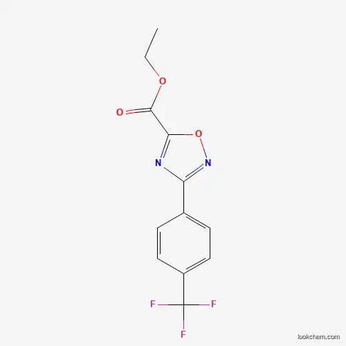 Molecular Structure of 163719-82-2 (Ethyl 3-(4-(trifluoromethyl)phenyl)-[1,2,4]oxadiazole-5-carboxylate)