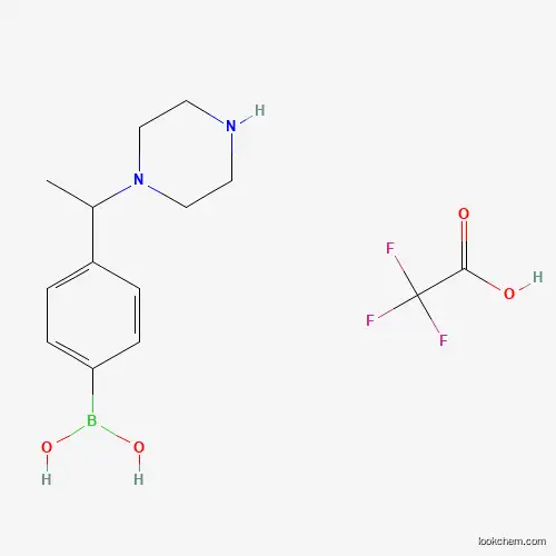 2,2,2-trifluoroacetic acid coMpound with (4-(1-(piperazin-1-yl)ethyl)phenyl)boronic acid (1:1)