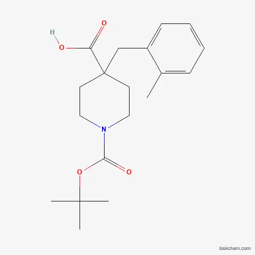 Molecular Structure of 177990-35-1 (1-Boc-4-[(2-methylphenyl)methyl]-4-piperidinecarboxylic acid)
