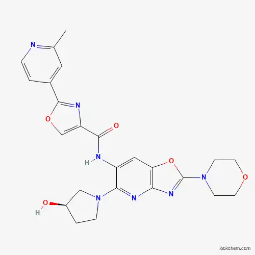 4-Oxazolecarboxamide, N-[5-[(3R)-3-hydroxy-1-pyrrolidinyl]-2-(4-morpholinyl)oxazolo[4,5-b]pyridin-6-yl]-2-(2-methyl-4-pyridinyl)- CAS No.1801344-14-8