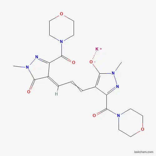 カリウム=1-メチル-4-[3-(1-メチル-3-モルホリノカルボニル-5-オキソ-2-ピラゾリン-4-イリデン)-1-プロペニル]-3-モルホリノカルボニル-5-ピラゾロラート