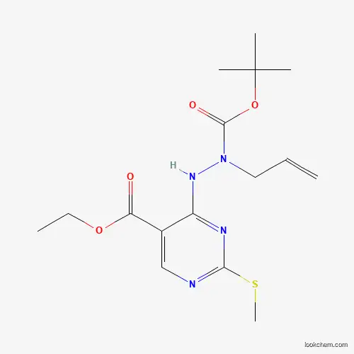 Molecular Structure of 2007908-48-5 (Ethyl 4-(2-allyl-2-(tert-butoxycarbonyl)hydrazinyl)-2-(methylthio)pyrimidine-5-carboxylate)