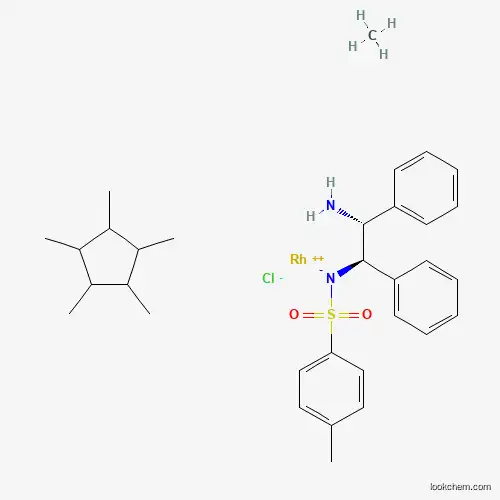 Molecular Structure of 223392-99-2 ([(1R,2R)-2-Amino-1,2-diphenylethyl]-(4-methylphenyl)sulfonylazanide;methane;1,2,3,4,5-pentamethylcyclopentane;rhodium(2+);chloride)