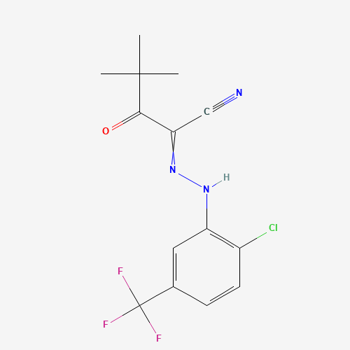4,4-DIMETHYL-3-OXO-2-[(2-CHLORO-5-TRIFLUOROMETHYLPHENYL)HYDRAZONO]PENTANENITRILE