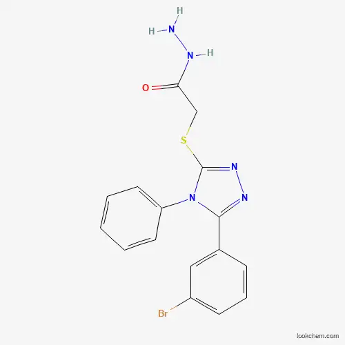 Molecular Structure of 324054-76-4 (2-{[5-(3-bromophenyl)-4-phenyl-4H-1,2,4-triazol-3-yl]thio}acetohydrazide)