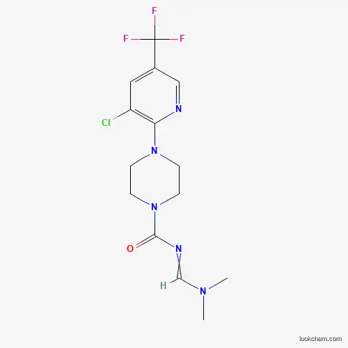 Molecular Structure of 339029-24-2 (4-[3-chloro-5-(trifluoromethyl)pyridin-2-yl]-N-(dimethylaminomethylidene)piperazine-1-carboxamide)