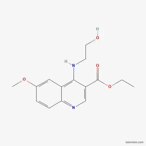 Molecular Structure of 370841-36-4 (Ethyl 4-[(2-hydroxyethyl)amino]-6-methoxyquinoline-3-carboxylate)