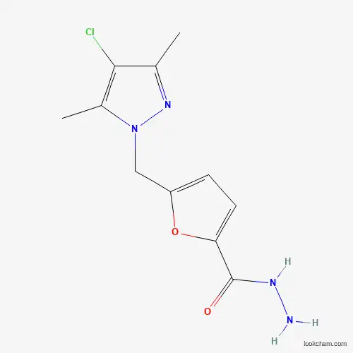 Molecular Structure of 386705-59-5 (5-[(4-chloro-3,5-dimethyl-1H-pyrazol-1-yl)methyl]-2-furohydrazide)
