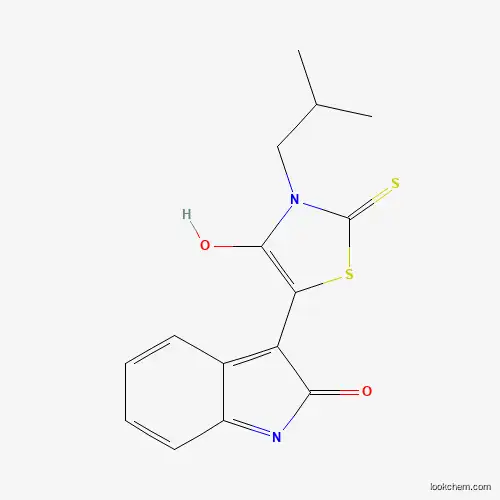 Molecular Structure of 438458-81-2 (3-Isobutyl-5-(2-oxoindolin-3-ylidene)-2-thioxothiazolidin-4-one)