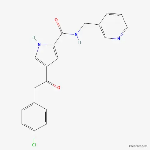 Molecular Structure of 478040-33-4 (4-[2-(4-chlorophenyl)acetyl]-N-(3-pyridinylmethyl)-1H-pyrrole-2-carboxamide)