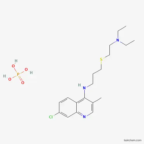 Molecular Structure of 5430-90-0 (Phosphoric acid--7-chloro-N-(3-{[2-(diethylamino)ethyl]sulfanyl}propyl)-3-methylquinolin-4-amine (1/1))