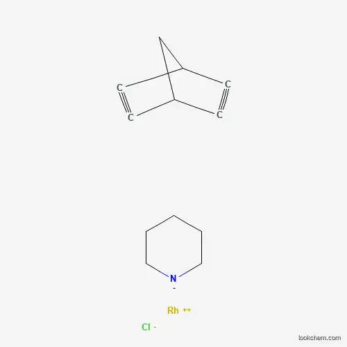 Molecular Structure of 56665-33-9 (Rhodium(2+) chloride piperidin-1-ide--bicyclo[2.2.1]hepta-2,5-diyne (1/1/1/1))
