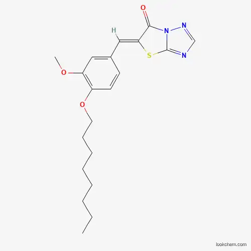 Molecular Structure of 617694-28-7 (5-(3-Methoxy-4-(octyloxy)benzylidene)thiazolo[3,2-b][1,2,4]triazol-6(5H)-one)