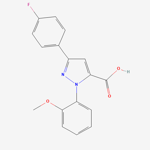3-(4-FLUOROPHENYL)-1-(2-METHOXYPHENYL)-1H-PYRAZOLE-5-CARBOXYLIC ACID