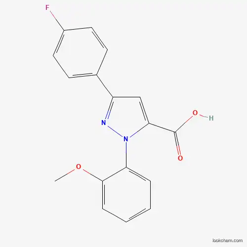 Molecular Structure of 618102-85-5 (3-(4-fluorophenyl)-1-(2-methoxyphenyl)-1H-pyrazole-5-carboxylic acid)