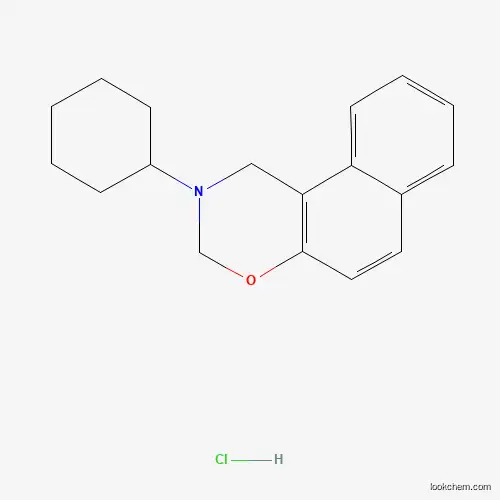 Molecular Structure of 6642-01-9 (2-Cyclohexyl-2,3-dihydro-1H-naphtho[1,2-e][1,3]oxazine--hydrogen chloride (1/1))