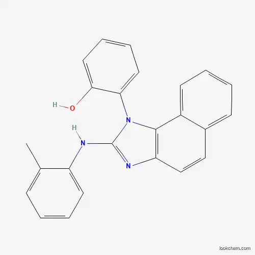 Molecular Structure of 7466-47-9 (2-[2-(2-Methylanilino)benzo[g]benzimidazol-1-yl]phenol)