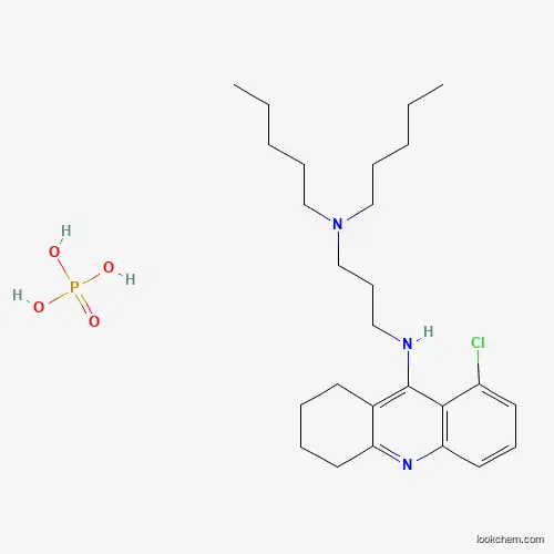 Molecular Structure of 7499-01-6 (Phosphoric acid--N~3~-(8-chloro-1,2,3,4-tetrahydroacridin-9-yl)-N~1~,N~1~-dipentylpropane-1,3-diamine (1/1))