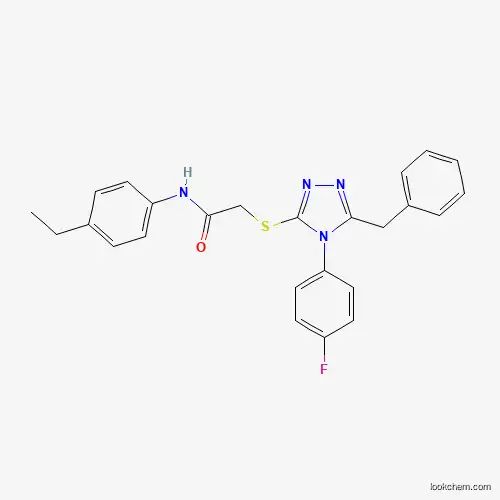 2-([5-BENZYL-4-(4-FLUOROPHENYL)-4H-1,2,4-TRIAZOL-3-YL]SULFANYL)-N-(4-ETHYLPHENYL)ACETAMIDE