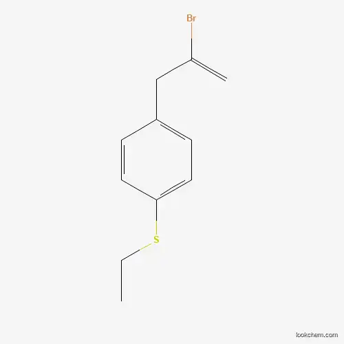 Molecular Structure of 842140-39-0 (2-Bromo-3-[4-(ethylthio)phenyl]-1-propene)