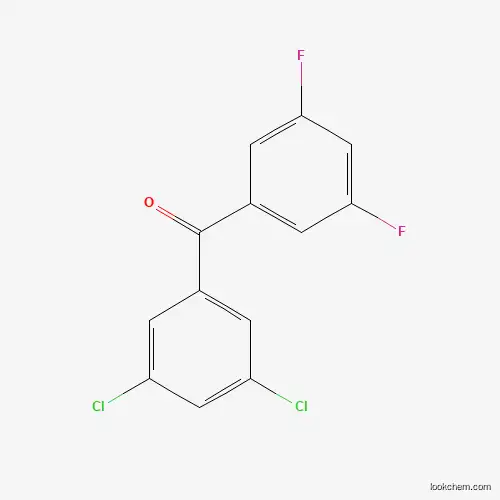 Molecular Structure of 844885-17-2 (3,5-Dichloro-3',5'-difluorobenzophenone)