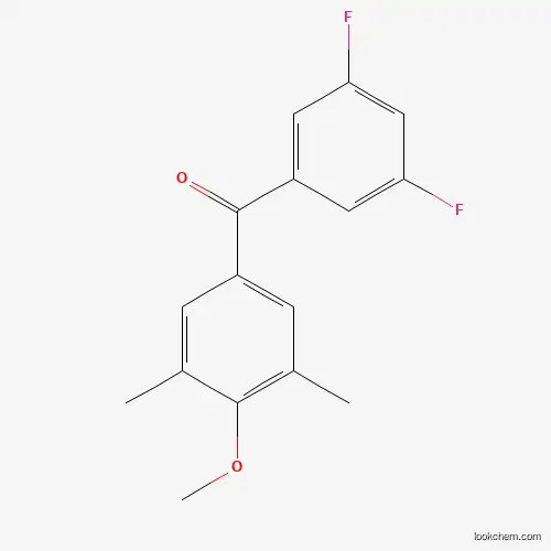Molecular Structure of 844885-20-7 (3,5-Difluoro-3',5'-dimethyl-4'-methoxybenzophenone)