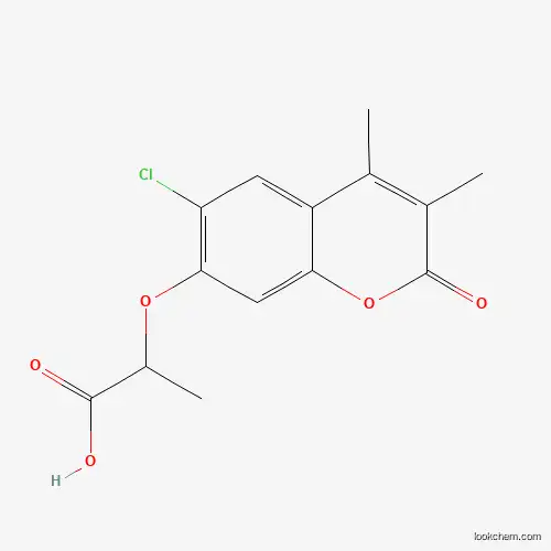 2-[(6-chloro-3,4-dimethyl-2-oxo-2H-chromen-7-yl)oxy]propanoic acid(SALTDATA: FREE)