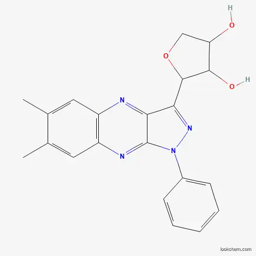 Molecular Structure of 85687-01-0 (2-(6,7-Dimethyl-1-phenylpyrazolo[4,3-b]quinoxalin-3-yl)oxolane-3,4-diol)