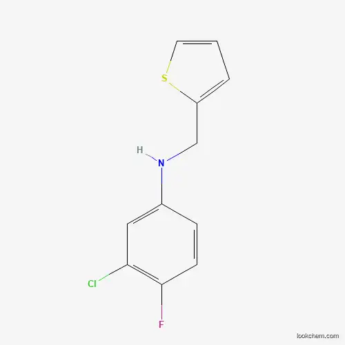 Molecular Structure of 869949-39-3 (3-chloro-4-fluoro-N-(thiophen-2-ylmethyl)aniline)
